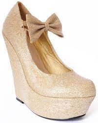 Check spelling or type a new query. Buy Ladies Gold Sparkly Metallic High Heels Wedges Glitter Wedged Bow Detail Shoes Platforms In Cheap Price On Alibaba Com