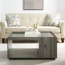 Modern nesting coffee table set of 2, round accent end table with slate stone top & metal frame for living room office balcony, side table for bedroom (b) $134.99. Sadia 40 Inch Glass Top Storage Coffee Table Slate Grey Konga Online Shopping
