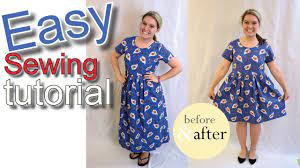 Try these techniques and see which one you like best. Diy How To Shorten A Long Thrift Store Blue Dress Into A Short Dress Ii Easy Beginner Sewing Youtube