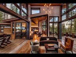 Mountain Modern Lodge By Greenwood Homes Youtube Modern Cabin Interior Mountain Home Interiors Modern Rustic Homes