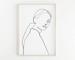 Arbeiten Sie Wandkunst Eine Linie Zeichnungsfrau Schonheitsdruck Hand Gezeichnete Kunst Frauenillustrat Hand Art Drawing Fashion Wall Art Line Art Drawings