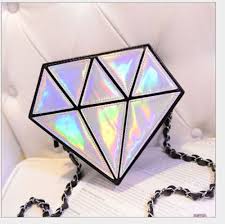 Women Silver Holographic Radiation Diamond Handbag Pu Shoulder Messenger Bag New Ebay Holographic Bag Bags Leather Handbags Girly Bags