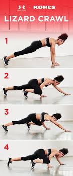 Just Like Its Namesake Reptile The Key To The Lizard Crawl Is Keeping Close To The Ground Start In The Plank Pos Fitness Body Total Body Workout Muscle Women