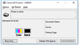 Permit the printer to quickly fit into also the smaller rooms and racks in a home. Canon Pixma Manuals E410 Series Checking The Ink Status From Your Computer