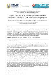 Malaysia international scholarship (mis), applicants must comply to the following criteria: Pdf Capital Structure Of Malaysian Government Linked Companies During The Glc Transformation Program