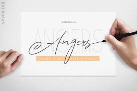 Screenplays are written in courier 12 point font. Angers Script Font
