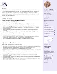 My resume and portfolio, attached with this email, contain more detailed information about all the aforementioned points. Middle School Teacher Resume Example Writing Tips For 2021