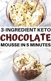 3 Ingredient Keto Chocolate Mousse For Two With Video Recipe Keto Chocolate Mousse Chocolate Mousse Quick Keto Dessert