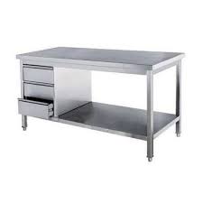 High quality stainless steel tables: Stainless Steel Commercial Kitchen Work Table Shekhawat Refrigeration And Kitchen Equipments Id 15566836591