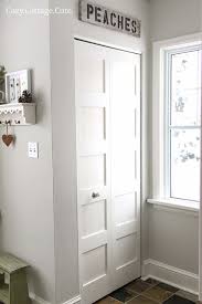 Interior Doors White Bifold 5 Panel Closet Door Bayer Built Woodworks Old Closet Doors Closet Door Alternative Laundry Room Inspiration