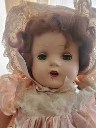 Composition Doll Dress and Bonnet