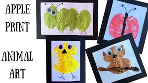Elephant symmetry drawing for kids. Art Projects For Kids Apple Print Animal Art Youtube