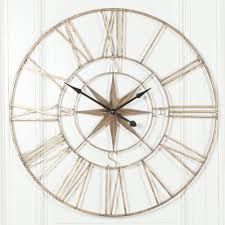 Outdoor clocks create spectacular features raising the visual aspect of any wall or building. Extra Large 120cm Rustic Metal Compass Wall Clock Accessories From Breeze Furniture Uk