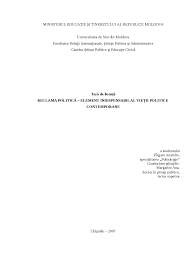 Date de identificare a candidatului: Reclama Politica Element Indispensabil Al Vietii Politice Contemporane Diplom 2012 Po Politologii Na Rumynskom Yazyke Docsity