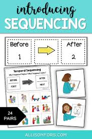 Sequencing Temporal Concepts Cards Allison Fors Speech Therapy Activities Sequencing Activities Speech Activities