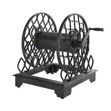 This allows the center of the reel to spin and pull the hose on for storage purposes. Lush Landscapes Metal Ornamental Trellis Hose Reel Wayfair