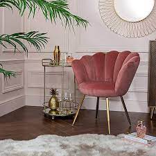 Vivian Velvet Cocktail Chair Rose Art Deco Living Room Room Decor Bedroom Decor