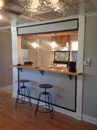 The Wall Between The Living Room And Kitchen Was Opened And A Bar Height Eating Counter Was Added Tr Open Kitchen And Living Room Kitchen Bar Home Bar Counter