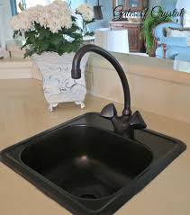 spray painting a brass sink