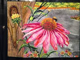 Visit To A Coneflower By Susan Jackan 2014 International Quilt Festival Rosemont Il Art International Quilt Festival Quilt Festival