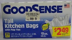 Where identical products/combinations are not available we may compare to similar. Goodsense 25 Tall Kitchen Bags With Flip Ties Banjoo Superstore