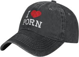 Funny-I-Love-Porn-Gifts for Women Men Black Cowboy Hat Unisex Baseball Cap  Vintage Distress Cotton Men Women Dad Hat at Amazon Mens Clothing store