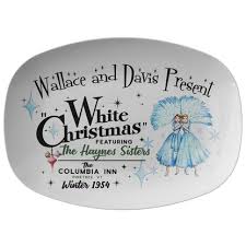Sister Sister White Christmas Platter, Featuring Wallace and Davis, Ha
