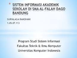 Maybe you would like to learn more about one of these? Sistem Informasi Akademik Sekolah Di Sma Al Falah Dago Bandung Ppt Download