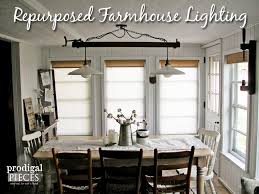 Farmhouse lighting idea is a great choice to pull together an eclectic collection or to add unexpected warmth to spaces. Diy Farmhouse Lighting Kitchen Remodel Continues Prodigal Pieces