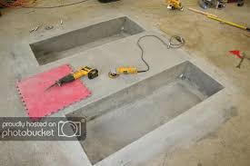 In Floor Scissor Lift Install The Garage Journal Board Garage Hoist Garage Lift Garage Decor