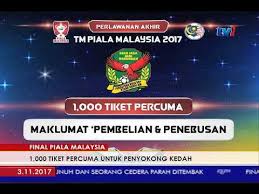 Pasukan kedah menjalani sesi latihan akhir menjelang perlawanan akhir piala malaysia 2019 di stadium darul aman hari ini. Final Piala Malaysia 2017 1 Ribu Tiket Percuma Untuk Penyokong Kedah 3 Nov 2017 Youtube