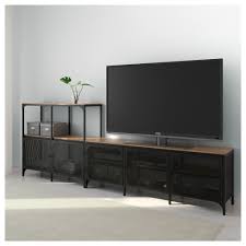 Fjallbo Black Tv Storage Combination 250x36x95 Cm Ikea Tv Storage Tv Bench Ikea Tv