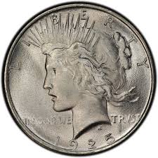 1925 peace dollar values and prices past sales