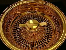 Our 14 karat gold wire is priced per inch and cut to the length ordered, up to a maximum length of 36 inches. 13x7 Reverse Deep Dish Wire Spoke Wheels Lowrider All Gold Usa 24k Set Of 4 2 175 00 Picclick