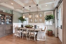 Take advantage of the surface area as a way to add touches like family photographs or artwork that has personal meaning. Dining Room Design Ideas For Large Families