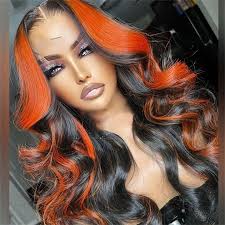 human hair blended lace front wig