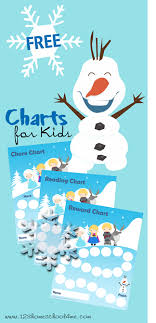 free frozen themed chore and reading charts