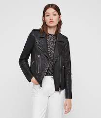Allsaints Uk Womens Elva Leather Biker Jacket Black Leather Jackets Women Jackets For Women Leather Jacket