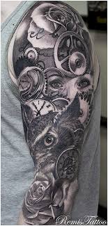 Black And Grey Tattoo Designs Half Sleeves Menssleevetattoo Sleevetattoos Black And Grey Sleeve Tattoo By Remis Remistattoo Realism Realistic Full Sleeve Tattoos Sleeve Tattoos Black Sleeve Tattoo