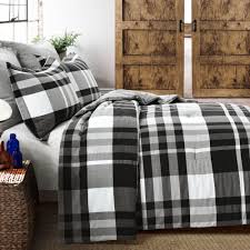 Twin, twin xl, full, queen, and king. Farmhouse Yarn Dyed Plaid Recycled Cotton Comforter 5 Piece Set Lush Decor Www Lushdecor Com