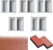 AZURAOKEY 5 Pcs Brick Template DIY Paving Mould Concrete ...