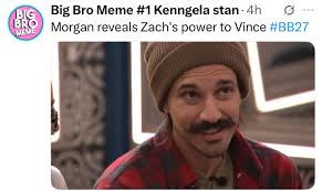 Morgan told Vince about Zach's power and how Zach decided to stay OTB  instead of using it. She said she told Lauren about it and Vince doesn't  say anything. #bb27