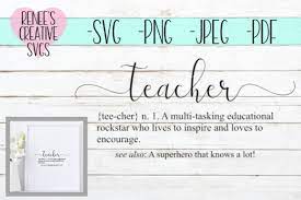 Download Free Definition Of Teacher Quote Svg Png Dxf Eps Cut File