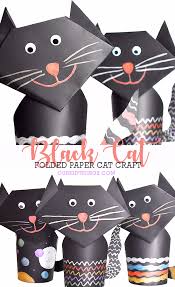 Trace around the tail shape using tailor's chalk then add a 1cm seam allowance. Folded Paper Black Cat Craft Our Kid Things