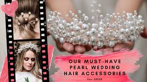 Features a black strap to secure behind your head. 11 Stunning Pearl Wedding Hair Accessories