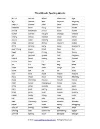 To link to this page, copy the following code to your site Printable Version Of Third Grade Spelling Words Spelling Words Well