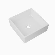 ceramic bathroom vessel sink, square