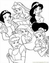 Disney princesses is de algemene naam voor de stripfiguren uit walt disney studios. Disney Prinsessen Kleurplaat Inkleuren