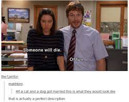 If A Cat Married A Dog Parks N Rec Tumblr Funny Parks And Recreation