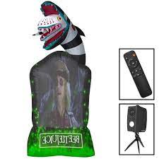 Gemmy airblown inflatable prototype = this is a prototype meaning this item was a first run. 9 Ft Inflatable Living Projection Beetlejuice Tombstone Airblown